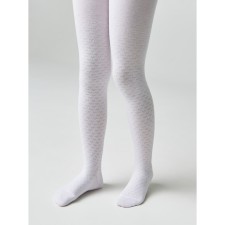 Pantyhose baby cotton Conte kids tip-top, height 104-110 cm, white color