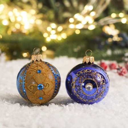 New Year's ball "prestige" 6cm mix-3