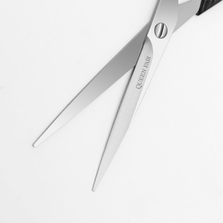 Hairdressers with emphasis, blade - 7 cm, black color-4
