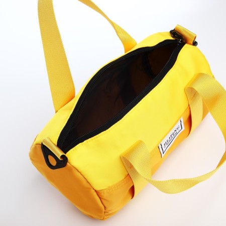 Youth bag with zipper, yellow color-5