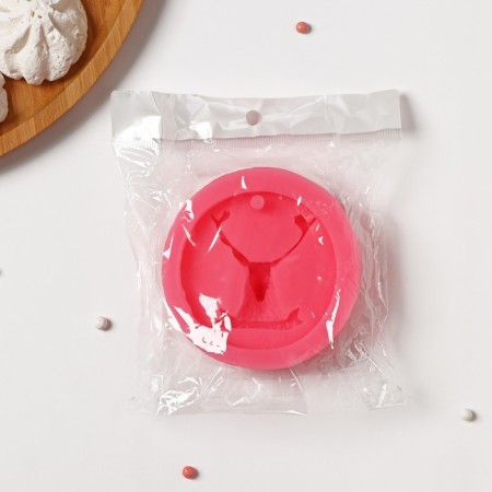 Mold "Deer", silicone, d = 8.5 cm, color mix-4