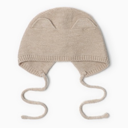 Hat knitted baby I r.48-50, col. beige-1