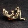Souvenir "Frog Fool", Brass, Amber