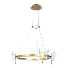 Suspended chandelier Arte Lamp Darcy A2187LM-1GO, LED, 72 W, 50x50x120 cm, 4700 lm, remote control, golden, transparent