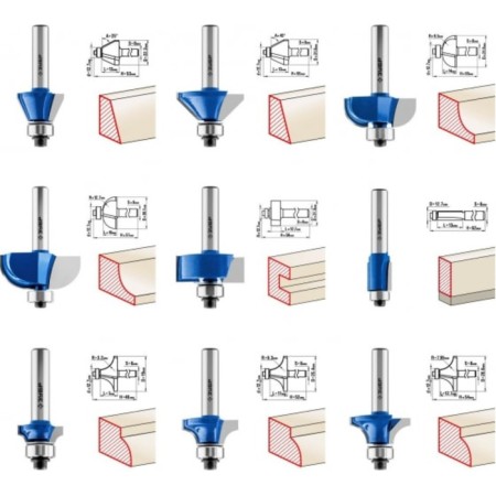 Set of milling bison 28796-H30, profile, wood, 30 pcs.-4