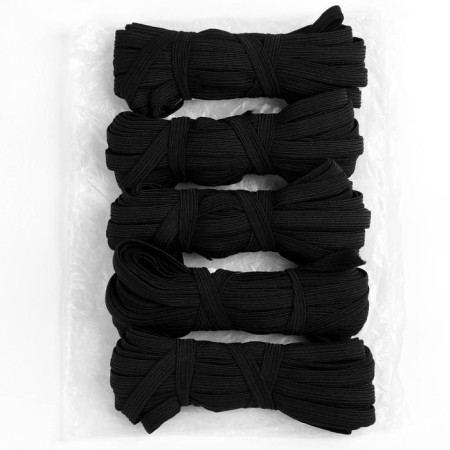 Linen gum, 10 mm, 10 ± 1 m, black color-2