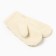 Women's mittens minku, milk color, 24 cm