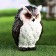 Garden figure "owl plosha" 12x12x20cm ////