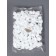 Rings - holes for glue for eyelash extensions, set - 100 pcs, white color