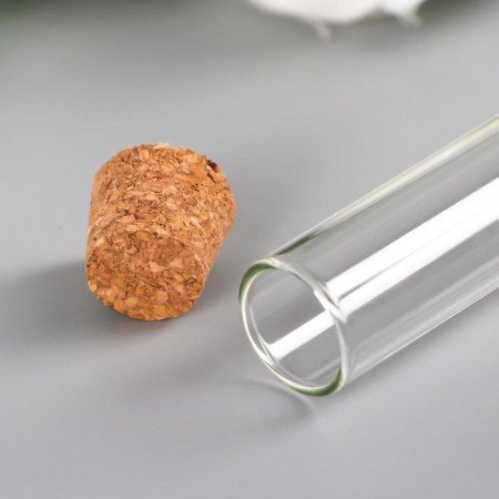 Decor for creativity Glass "A tube with a cork", 20 ml, 12x1.5x1.5 cm-2