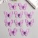 Decor for creativity Textile embroidery "Lilac butterfly" 4.7x5.5 cm