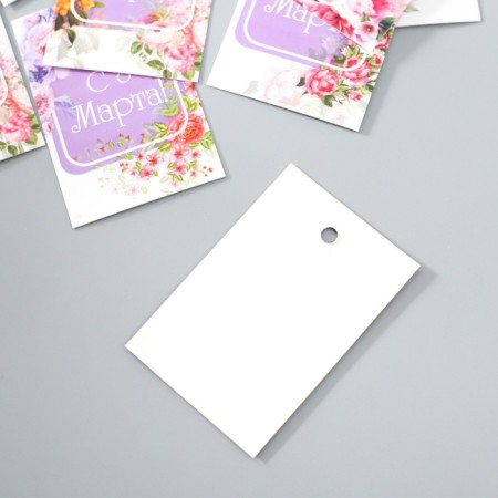 Cardboard "March 8" set 10 pcs (5 types) 4x6 cm-3