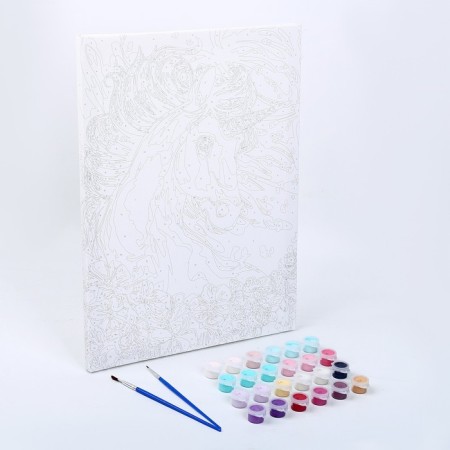 Picture on numbers on a canvas with a subframe "Magic Unicorn", 40 x 30 cm-2