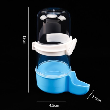 Bird drinker 6 x 13.5 cm, 240 ml, blue/white-1