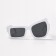 Sunscreen glasses, UV 375, Linza 4.2 x 5.2 cm, width 14.5 cm, pipe 14.6 cm, white