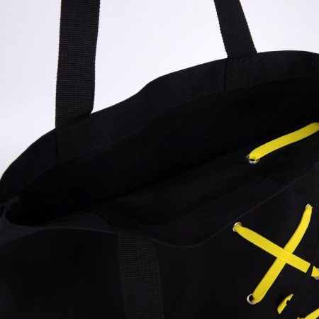 Shoper with tape, black color, 35 x 1 x 40 cm-6