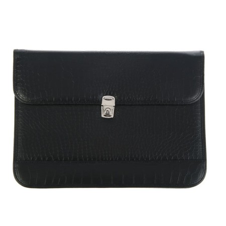 Business folder, artificial leather, 350 x 250 x 30 mm, 1 compartment, on the castle, 3D06 "crocodile"