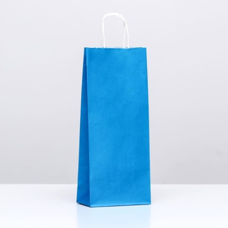 Package for a bottle of craft "azure", 14 x 8 x 32 cm