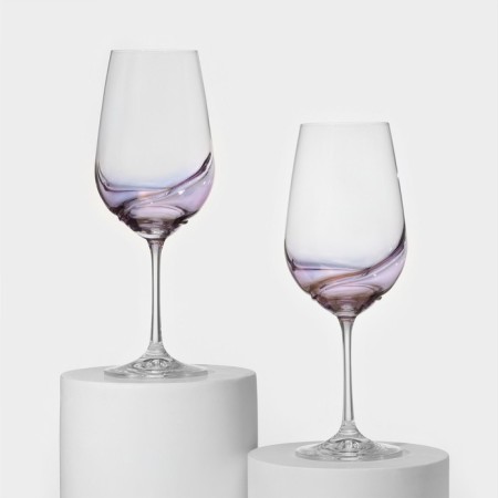 A set of glass glasses for the wine "Turbulence", 550 ml, 2 pcs