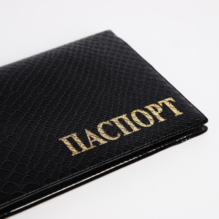 Cover for passport, black color-3