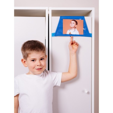Pockets in the kindergarten "Tigerok", for a children's locker, 83x24 cm, blue-9