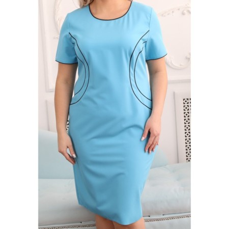 Women's dress, size 56, blue color-3