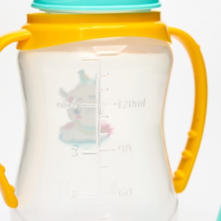 A bottle for feeding "Trend. Lama ”, classic throat, 150 ml., 0 months, fitted, with handles, turquoise color-5
