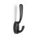 Furniture hook Cappio Sea, two -rod, zinc, black color