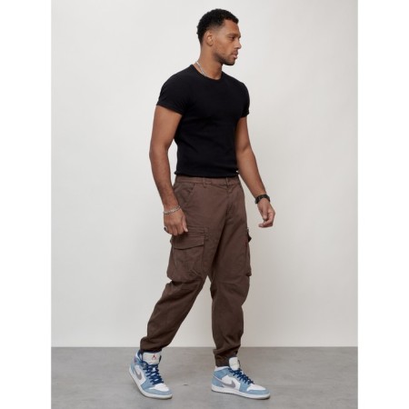 Cargo jeans men, size 44-46, brown color-3