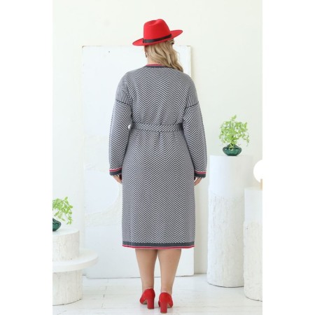 Cardigan female, size 58, gray color-11