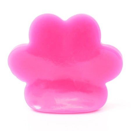 Squash anti -stress - a toy "Cat's foot", with sparkles, mix-6