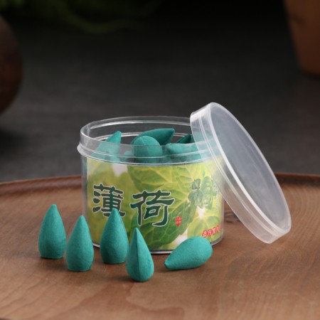 Incense conical "mint aroma", bullet, 40 capsules, laying smoke
