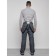 Semi-combinezone ski insulated male winter, size 50, dark gray color