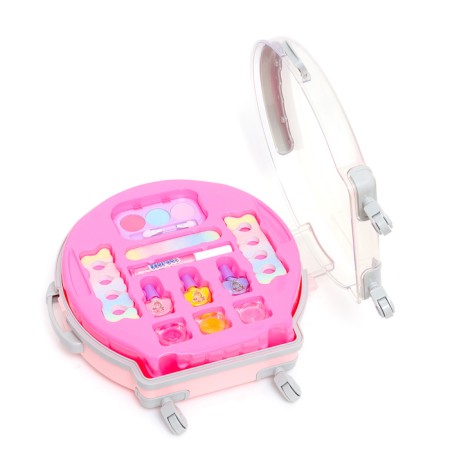 A set of cosmetics for a girl "Housel on wheels", pink, with false nails-6