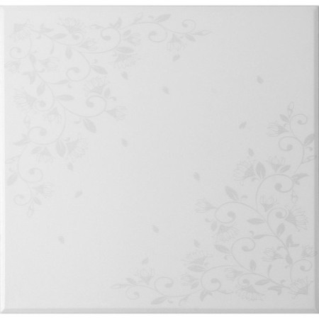 Ceiling plate "Flower pattern", silver color