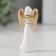 Souvenir Polystone "Angel-Virgin with Heart/Star" White with gold mix 5x2.3x1.3 cm