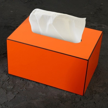 Acrylic napkin, orange color 10 x 18 x 12 cm-5