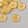 Buttons Plastic 4 PROVEL "Golden" 2.3x2.3 cm set 15 pcs