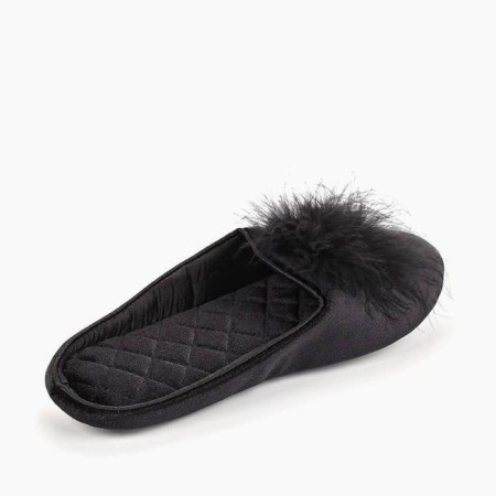 Slippers # 11 women, size 35.5, black color-1