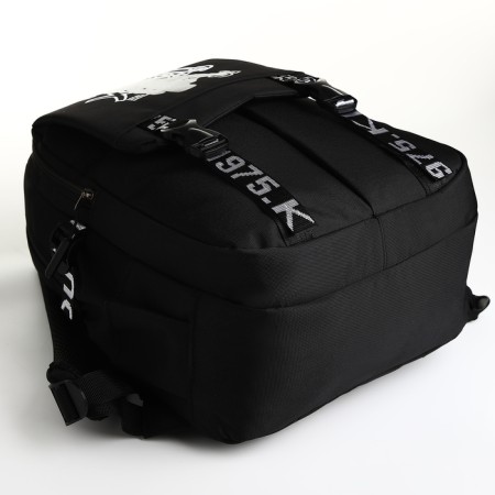 Youth backpack from lightning textiles, 5 pockets, black color-4