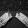 Hanging earrings with rhinestones "Waterfall" on a rectangle, white color in silver, 12cm