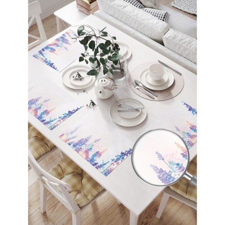 Set of napkins for setting the table "Lavender Morning", rectangular, size 32x46 cm, 4 pcs-1