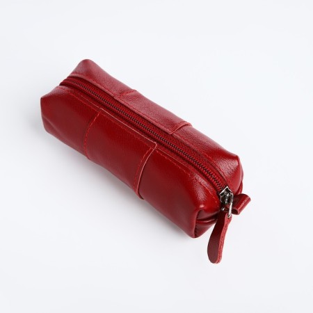 Key of zipper, length 12, 5 cm, ring, red color