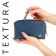 Cosmetic bag with lightning, textura, blue color