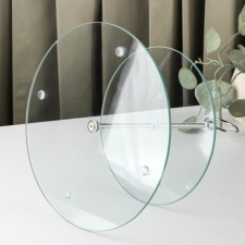 Glass fruit 2-tier round fraction, d = 25/20 cm, transparent