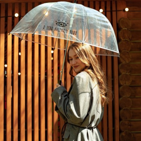 Umbrella female dome "I see you through and through", 8 spokes, d = 88 cm, transparent-7