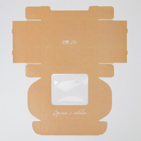 Box for eclairs, confectionery packaging, 4 inserts, “Made with love”, 20 x 15 x 5 cm-3