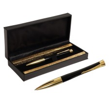 Gift handle, in the leatherette case, rotary, PB U, Black/Gold Corps