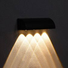Facade lamp “Cascade”, FSD-092, 4 W, 3000k, 4 rays, IP65, 220 V, metal, black
