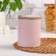 Bank with a lid for bulk products "Mona Rose", 1.7 l, d = 12 cm, h = 15.2 cm, pink color